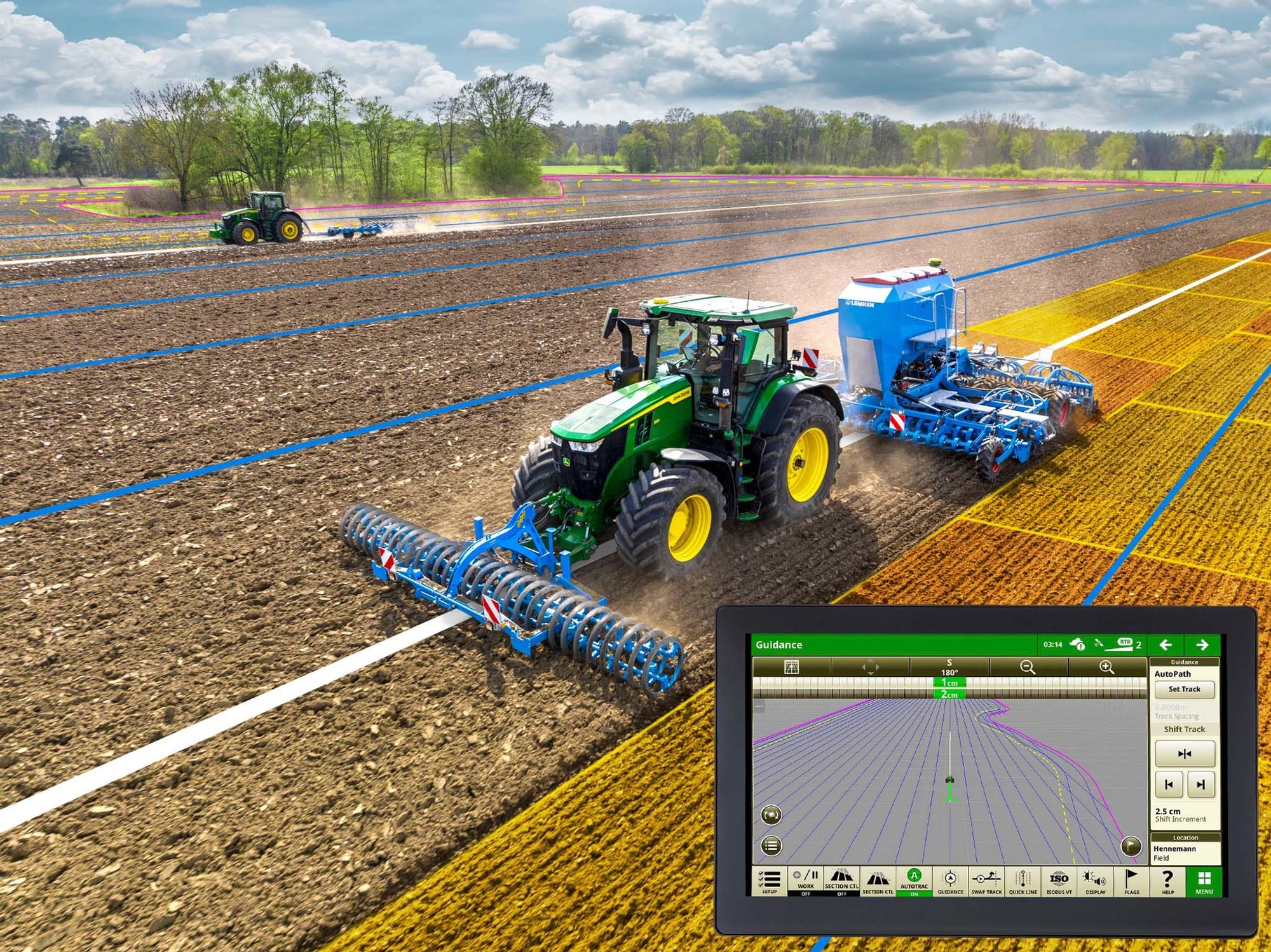John Deere дисплей в кабіні трактора